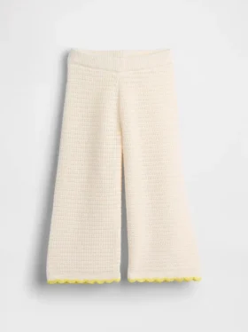 Pantaloni a gamba larga all’uncinetto per neonato & bebè