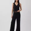 Pantaloni a gamba larga in maglia