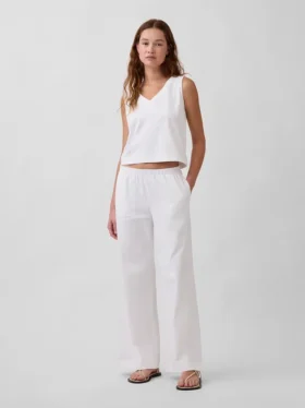 Pantaloni a gamba larga in maglia