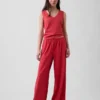 Pantaloni a gamba larga in maglia