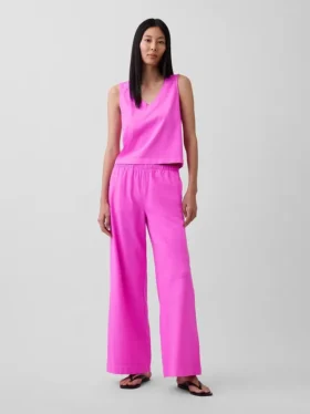 Pantaloni a gamba larga in maglia