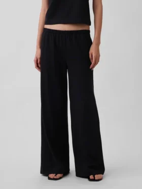 Pantaloni a gamba larga in maglia
