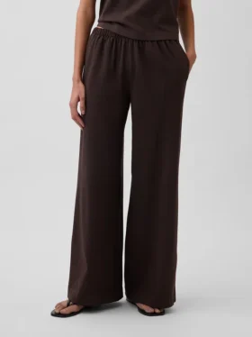 Pantaloni a gamba larga in maglia