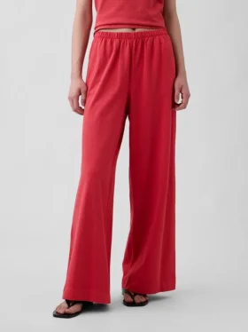 Pantaloni a gamba larga in maglia