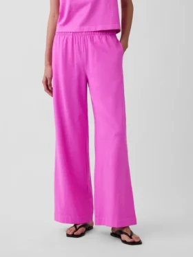 Pantaloni a gamba larga in maglia