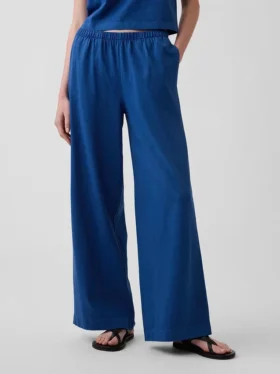 Pantaloni a gamba larga in maglia