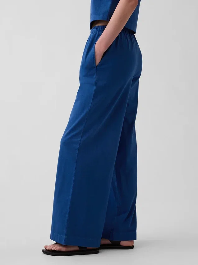 Pantaloni a gamba larga in maglia