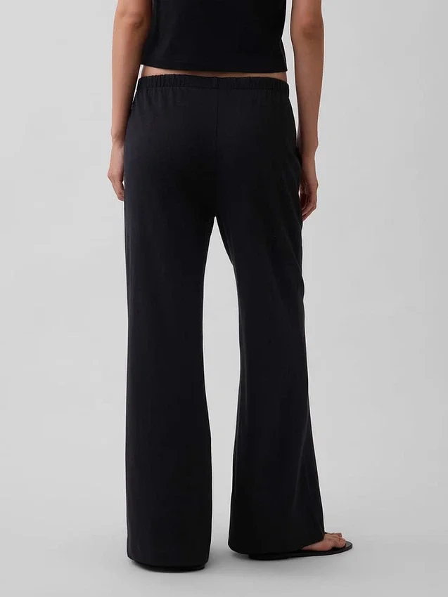 Pantaloni a gamba larga in maglia