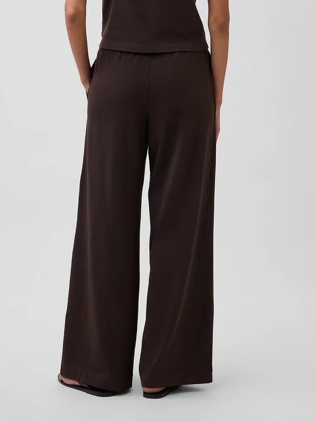 Pantaloni a gamba larga in maglia