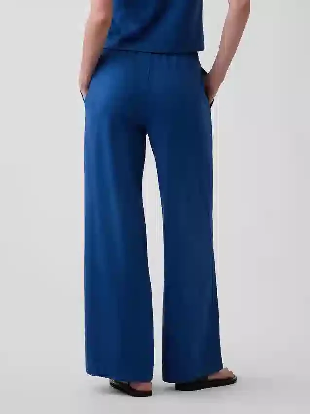 Pantaloni a gamba larga in maglia