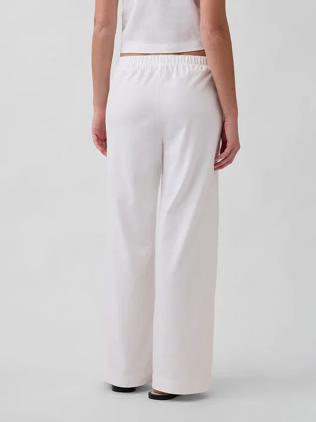 Pantaloni a gamba larga in maglia