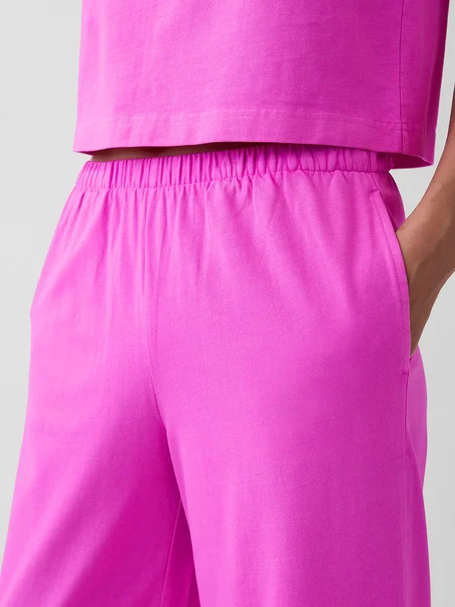 Pantaloni a gamba larga in maglia