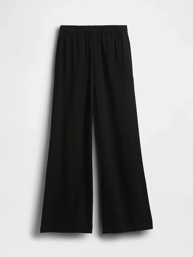 Pantaloni a gamba larga in maglia