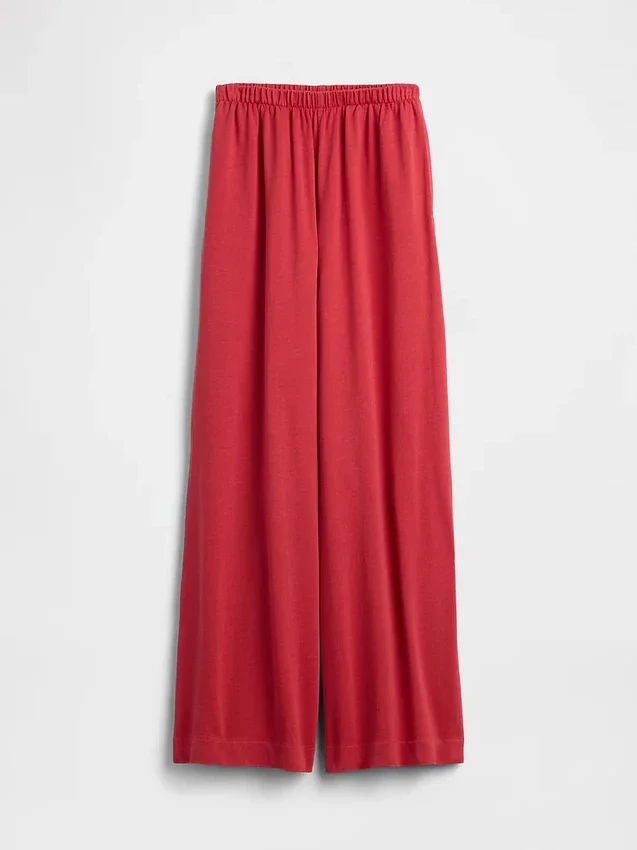 Pantaloni a gamba larga in maglia
