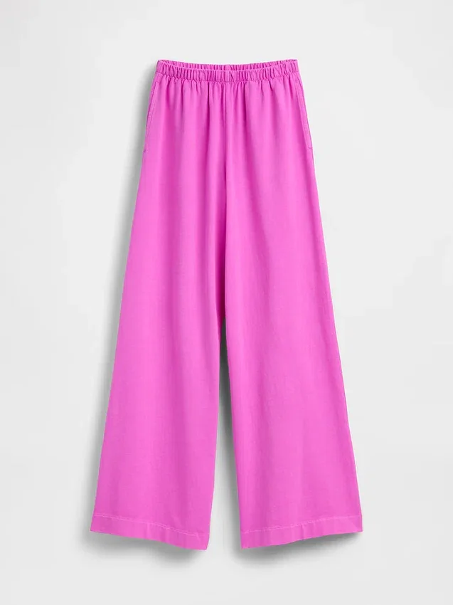 Pantaloni a gamba larga in maglia