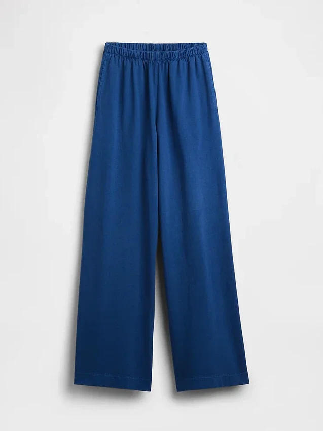 Pantaloni a gamba larga in maglia