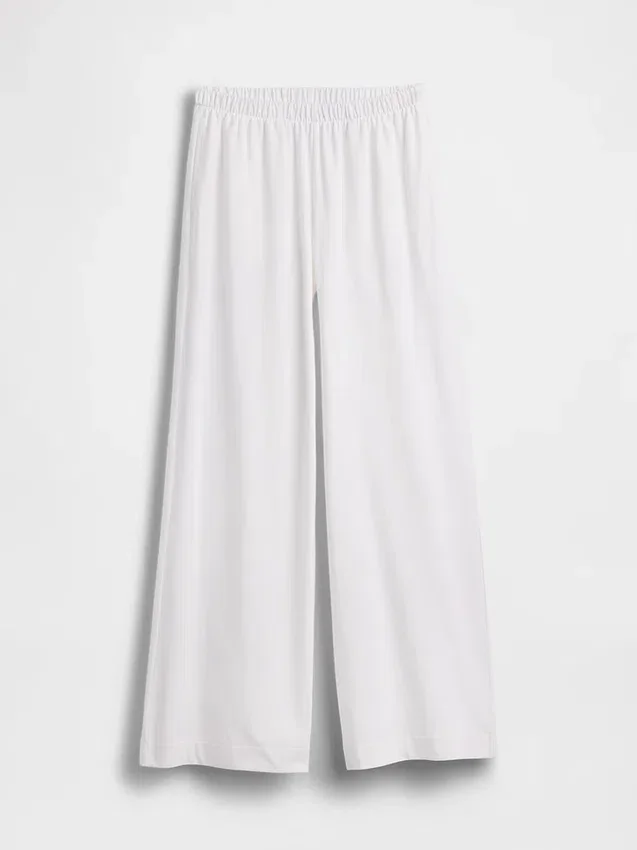 Pantaloni a gamba larga in maglia