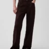 Pantaloni a gamba larga in misto lino e cotone