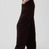 Pantaloni a gamba larga in misto lino e cotone