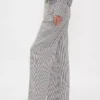 Pantaloni a gamba larga in misto lino e cotone