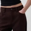 Pantaloni a gamba larga in misto lino e cotone