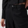 Pantaloni a gamba larga in misto lino e cotone