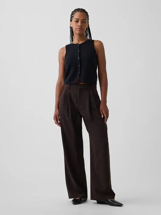 Pantaloni a pieghe a vita alta Curvy 365