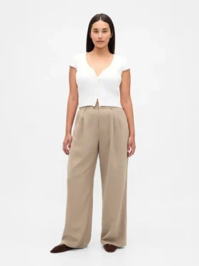 Pantaloni a pieghe a vita alta Curvy 365