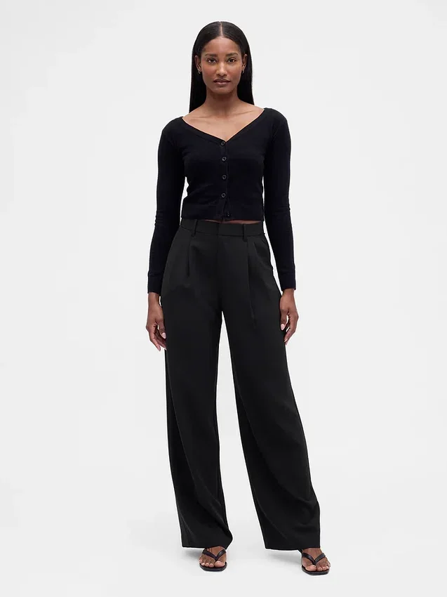 Pantaloni a pieghe a vita alta Curvy 365