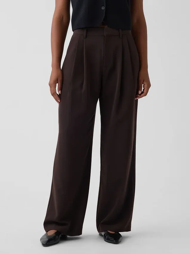 Pantaloni a pieghe a vita alta Curvy 365