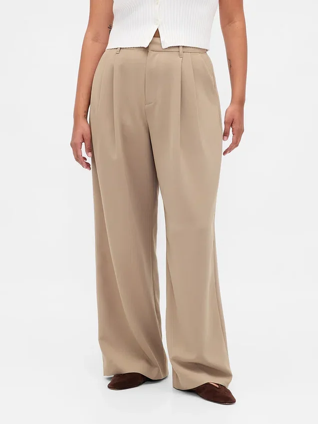 Pantaloni a pieghe a vita alta Curvy 365