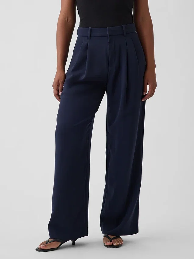 Pantaloni a pieghe a vita alta Curvy 365