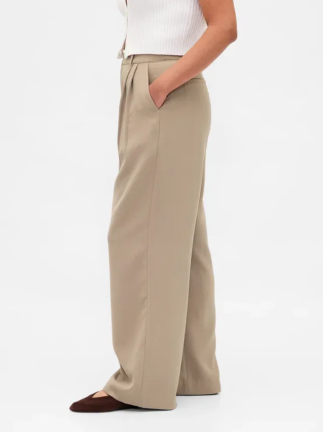 Pantaloni a pieghe a vita alta Curvy 365