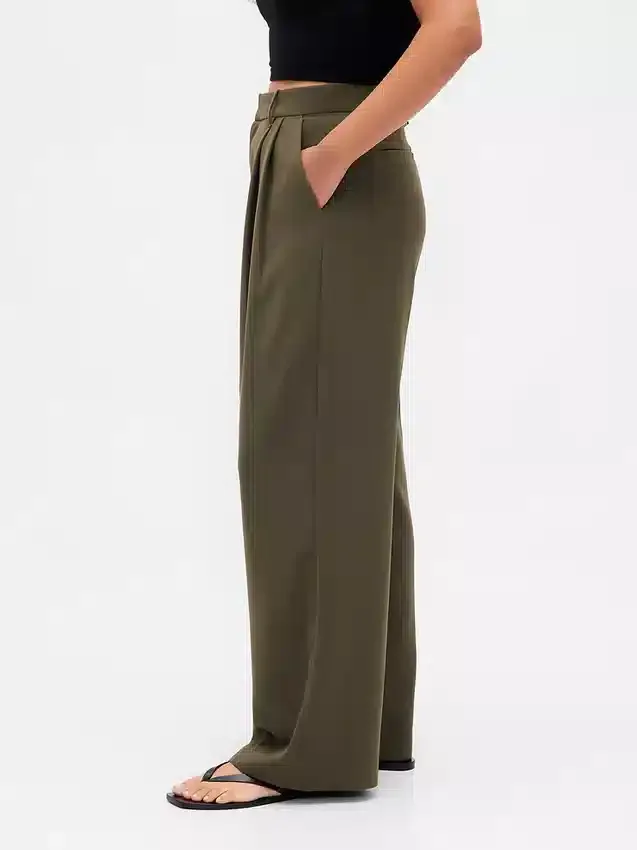 Pantaloni a pieghe a vita alta Curvy 365