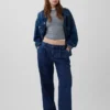 Pantaloni a pieghe in denim a vita bassa 365