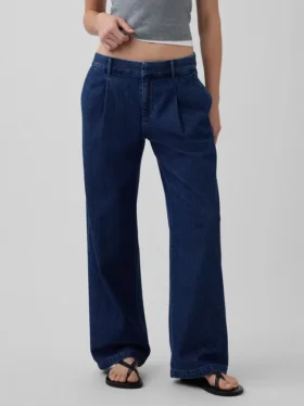 Pantaloni a pieghe in denim a vita bassa 365