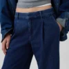 Pantaloni a pieghe in denim a vita bassa 365