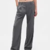 Pantaloni a pieghe in twill spazzolato a vita bassa 365