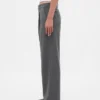 Pantaloni a pieghe in twill spazzolato a vita bassa 365