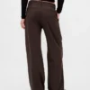 Pantaloni a pieghe in twill spazzolato a vita bassa 365