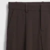 Pantaloni a pieghe in twill spazzolato a vita bassa 365