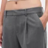 Pantaloni a pieghe in twill spazzolato a vita bassa 365