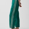 Pantaloni a righe in popeline di cotone biologico dal taglio comodo