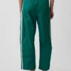 Pantaloni a righe in popeline di cotone biologico dal taglio comodo