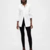 Pantaloni a staffa a vita alta in maglia doppia