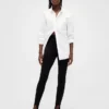 Pantaloni a staffa a vita alta in maglia doppia