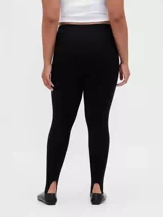 Pantaloni a staffa a vita alta in maglia doppia