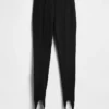 Pantaloni a staffa a vita alta in maglia doppia