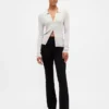 Pantaloni a stivale a vita alta in maglia doppia