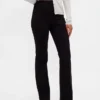 Pantaloni a stivale a vita alta in maglia doppia